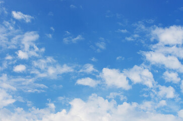 White clouds in blue sky