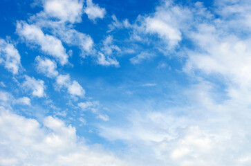 White clouds in blue sky