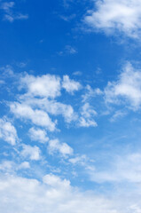 White clouds in blue sky