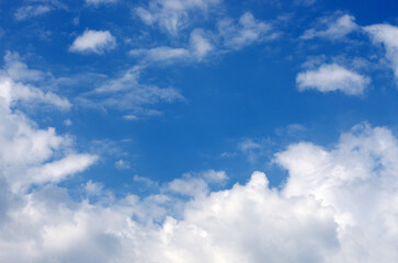 White clouds in blue sky