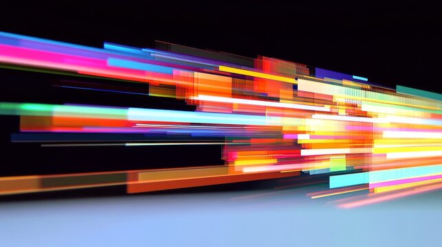 A video editing timeline filled with colorful clips and transitions, symbolizing the creative process of transforming raw footage into a polished final product.
