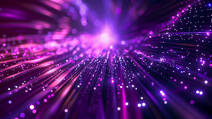 Naklejka premium Abstract 3D neon background in purple with a futuristic technology theme 