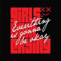 girls dont cry streetwear illustration