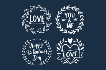 Celebrating Valentine's Day with Love Icons vector