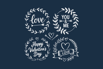 Celebrating Valentine's Day with Love Icons vector