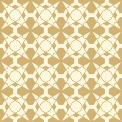 geometric seamless pattern in gold color for textile, carpet, wallpaper and fabric