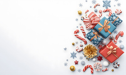 New Year or Christmas festival card poster or wallpaper, it can be used in advertising. There is space to text.