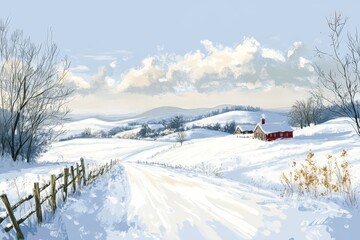 Serene Winter Landscape for St. Stephen's Day