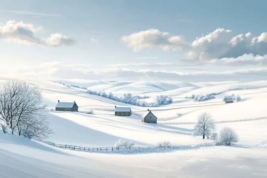 Serene Winter Landscape for St. Stephen's Day