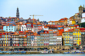 Porto, Portugal, cityscape and skyline by the Douro Riverfront. 