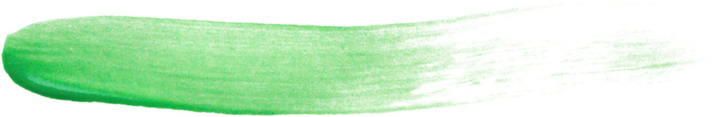 Green brush stroke isolated on white background