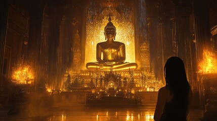 Phra Buddha Chinnarat, one of Thailand most revered Buddha images, enshrined in Wat Phra Sri...