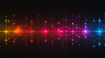 abstract professional business team people innovation connection of line from nail node to node on map background , networking concept