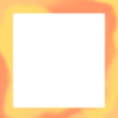 a square white frame on a yellow and orange background