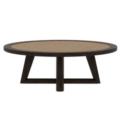 3d render round table with transparent background