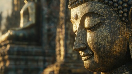 The revered Phra Buddha Chinnarat Buddha image at Wat Phra Sri Rattana Mahathat, radiating serenity and spiritual depth with detailed golden accents. A central figure in Thai devotion.