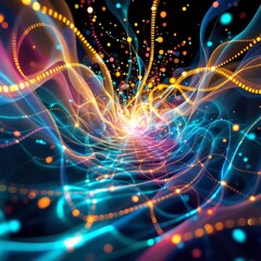 Abstract data flow models data movement, ignoring concrete mechanisms.