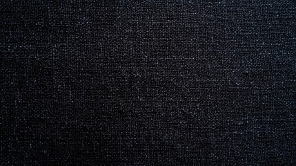 Textured dark anthracite gray and black cotton linen background with a smooth, woven appearance in a panoramic layout. Ideal for design applications.