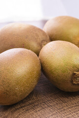 Close up of kiwi fruit. Close-up image of sliced green kiwi fruit.