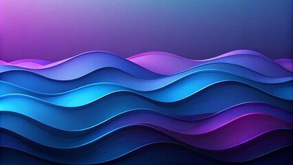Obraz premium Abstract Blue and Purple Wavy Background Design for Modern Presentations