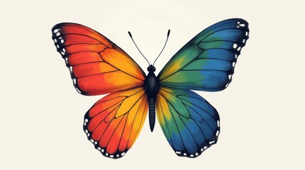 Fototapeta premium Butterfly with Pride Flag Wings
