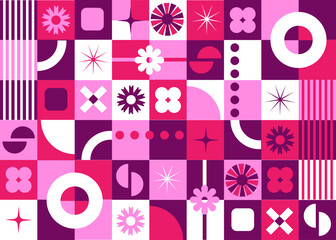 Motif géométrique vectoriel et coloré