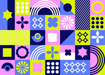Motif géométrique vectoriel et coloré