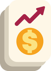 Dollar sign with a growth arrow is representing the concept of financial success