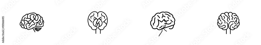 Poster a tangled brain depicted in a single continuous line drawing, representing chaos in thought and ment