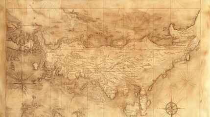 Exploring historical cartography ancient regions map art aged parchment detailed illustrations