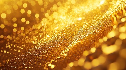 Close-up view of honeycomb showcasing intricate hexagonal patterns under sunlight