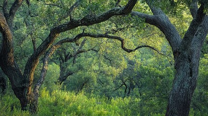 Majestic Forest Canopy in Sunlight