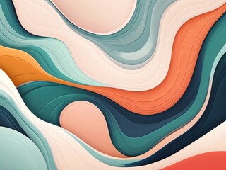 Abstract Colorful Waves: A Playful Digital Art Piece