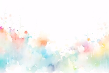 Obraz premium 濡れた画用紙に溶ける水彩画のような絵具