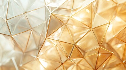Geometric patterns create stunning visual depth in golden and clear textures