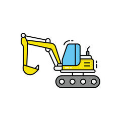 Backhoe vector icon