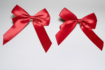 red bow isolated on white