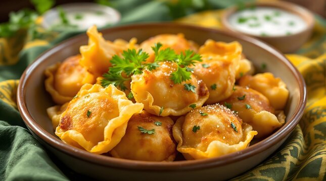 Golden Fried Chuchvara Dumplings (Uzbekistan Cuisine)