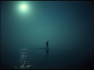 person in the night