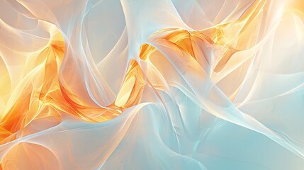 Flowing abstract design with warm colors and soft textures in a serene background