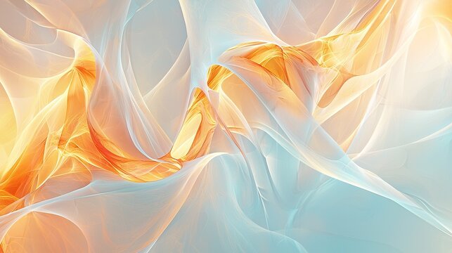 Flowing abstract design with warm colors and soft textures in a serene background