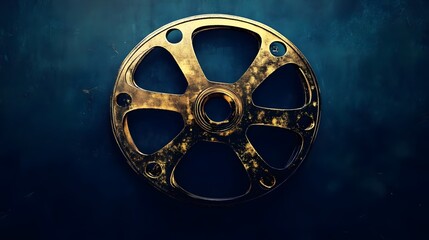 Cinematography, film production, movie, film maker logo design template inspiration. Branding for website, movie production, videographer, video editor.movie camera and film strip logo design template