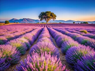 Obraz premium Lavender Fields Valensole Provence France - Scenic Landscape