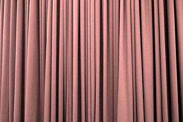 Pink curtain with many folds background texture
