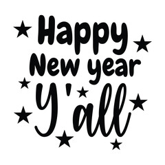Fototapeta premium Charming Happy New Year 2025 Typography Vector Clipart