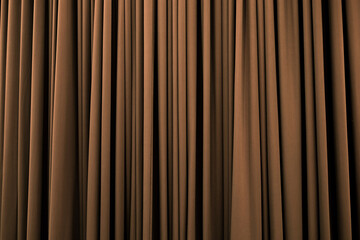 Light brown curtain with many folds background texture