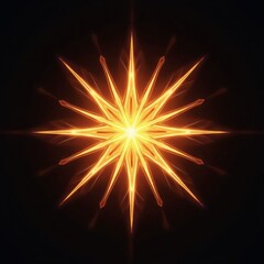 Fototapeta premium Intricate Starburst Icon with Radiating Lines