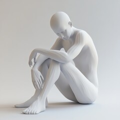 Empathize human 3d figure for infographics 