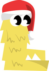 Letter L Cute Monster Christmas Character Alphabet