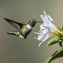 Fototapeta premium hummingbird feeding on a flower